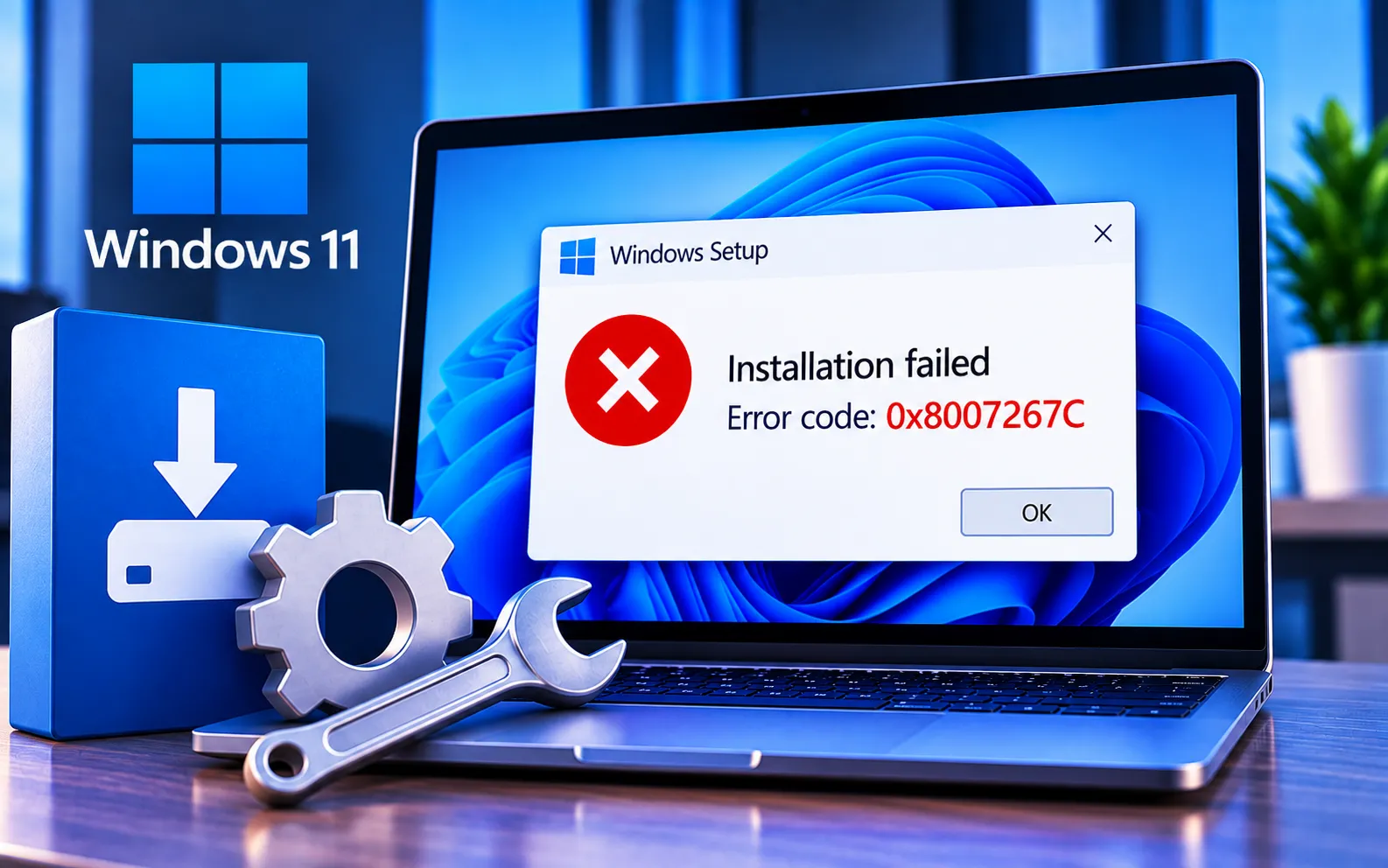 Installation Error Code 0x8007267C fix